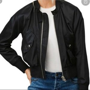 Free People Black Bomber Jacket